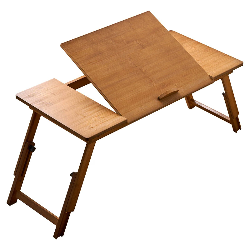 Desk Setup Maker - Składany Stolik na Laptopa Bambusowy Regulowany