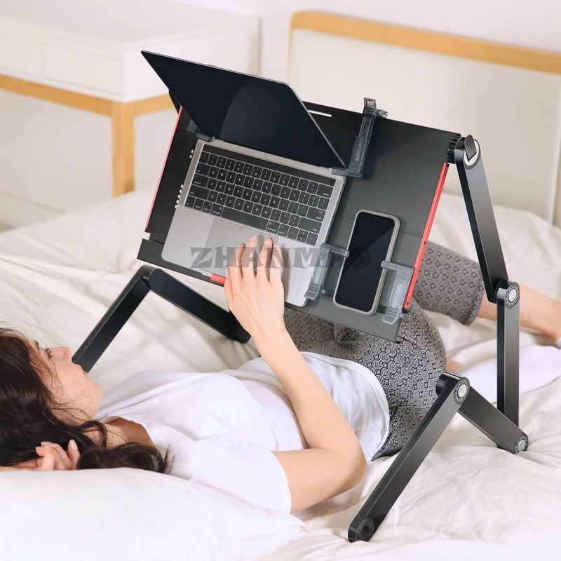 Desk Setup Maker - Leżący płaski na łóżku, biurko na
