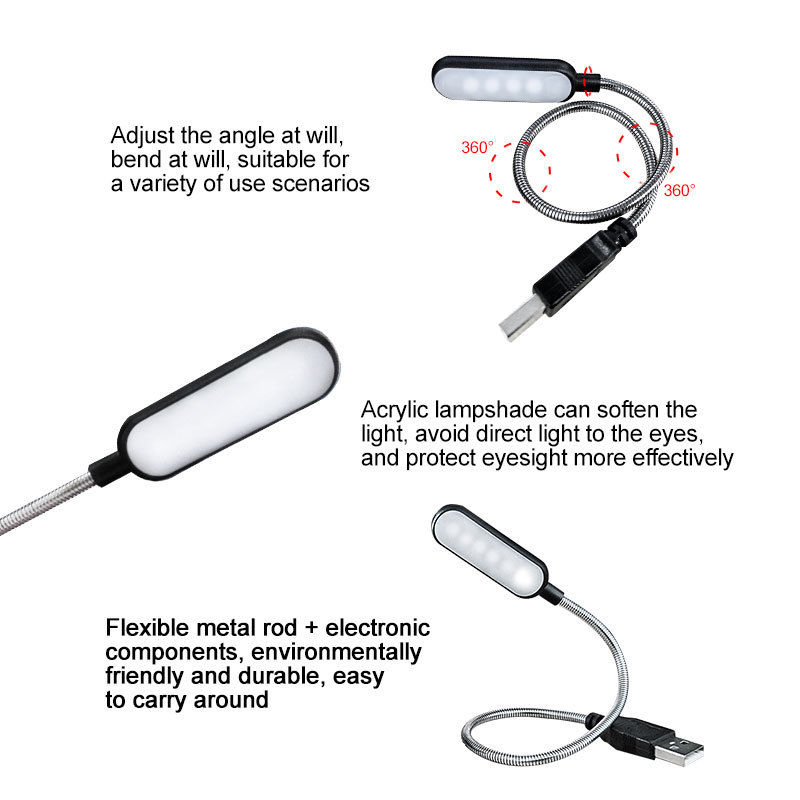 Mini 4 LED Lampka do czytania  – Desk Setup Maker recenzja i cena