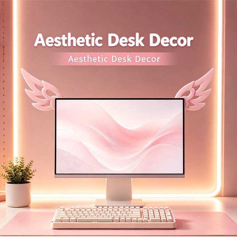 Urocze 3D ozdoby w kształcie s – Desk Setup Aesthetic recenzja i cena