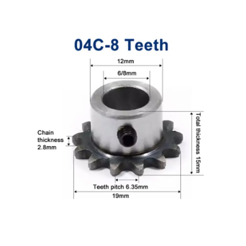 Zębatka 04C 8T, otwór 6/8mm, 4 – Desk Setup Gear recenzja i cena