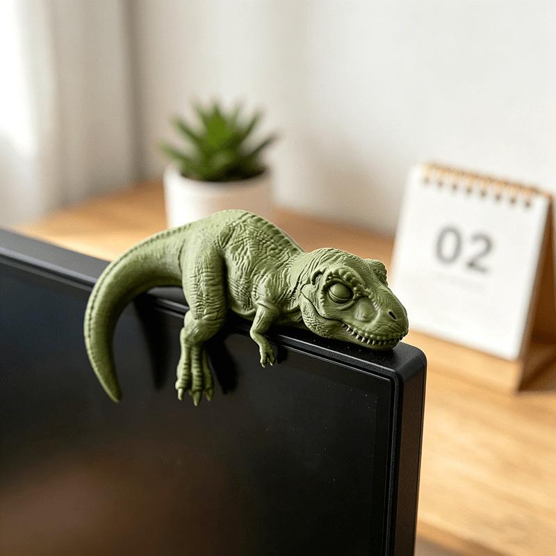 Śpiący Tyranozaur Rex Monitor  – Desk Setup Gift Ideas recenzja i cena