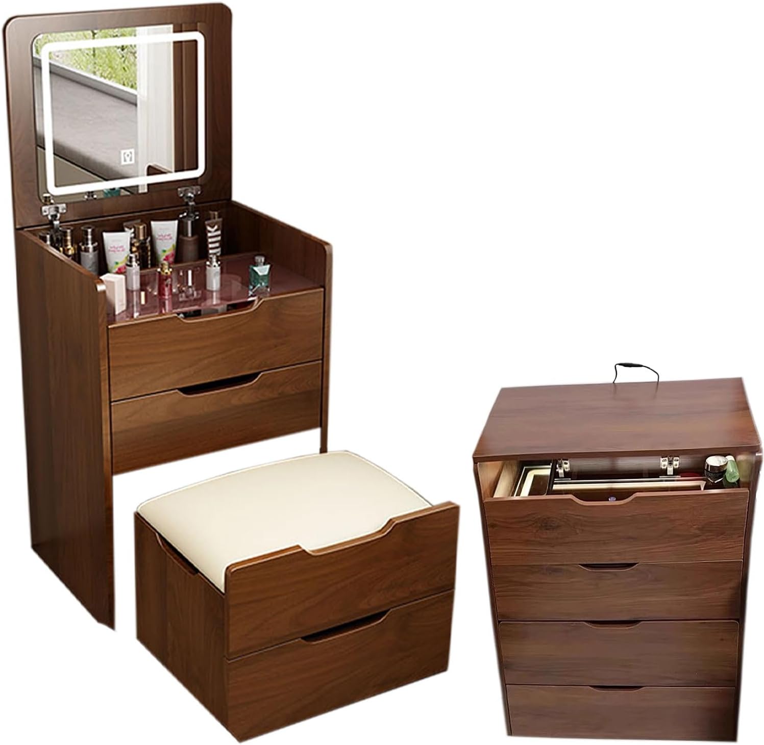 (Orzech) Toaletka 3 w 1 z odch – Desk Setup In Small Bedroom recenzja i cena