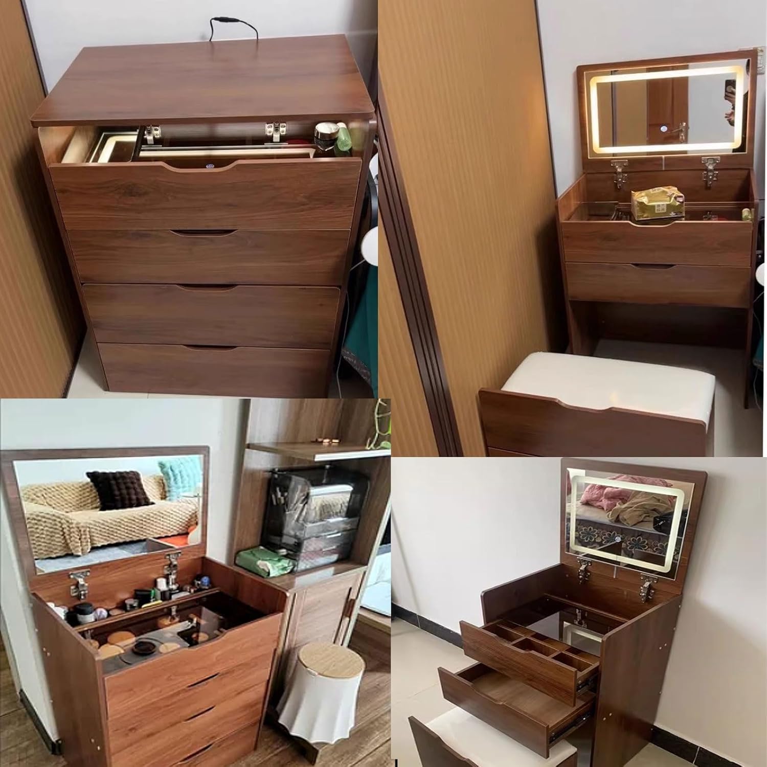 (Orzech) Toaletka 3 w 1 z odch – Desk Setup In Small Bedroom recenzja i cena